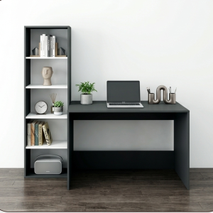 MDF Office Desk with Side Library